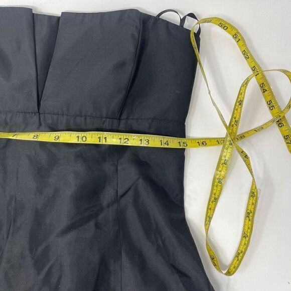 Vera Wang Maids Black Hutch Slim Spaghetti Strap Bow-Back Midi Dress Size 12 - Picture 9 of 10